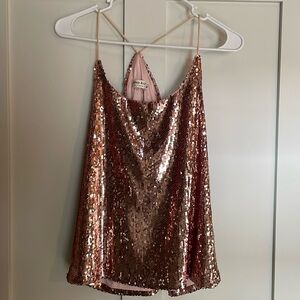 Sequin halter top